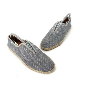 TOMS Palmera Espadrille Chambray Polkadot Slip On Loafer Laceless Sneaker Shoe